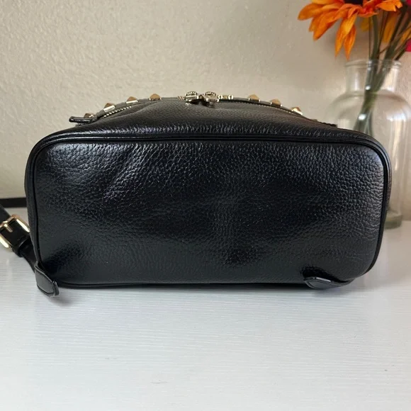 Michael Kors Black Backpack with Gold Accents - Picture 6 of 14